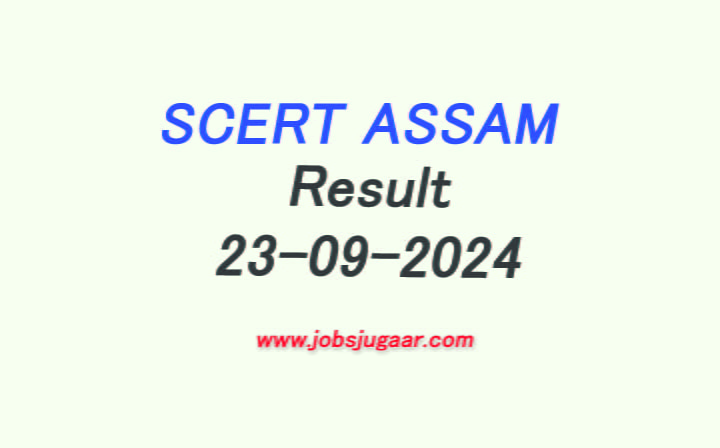 Scert Assam PET Result 2024